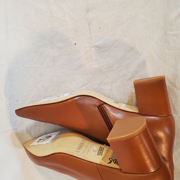 L'AGENCE Women's 38.5 Jeanne II Pointed Toe Bootie in Luggage Brown New - Picture 5 of 6